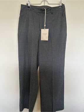 Veiled Men's Gray Plaid Chinos - Straight Fit